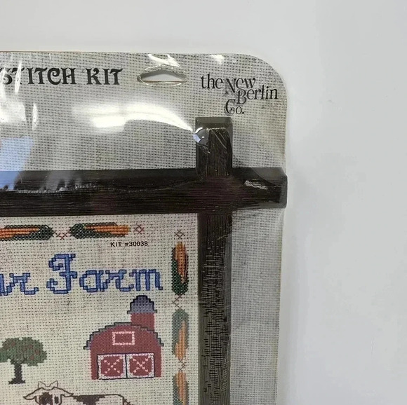 The New Berlin Co Bless Our Farm Counted Cross Stitch Kit 30038  with Frame NEW - Picture 3 of 3